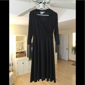 Maggy London Black Wrap Dress Size 8
